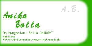 aniko bolla business card